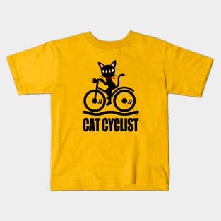 Cat Cyclist Kids T-Shirt